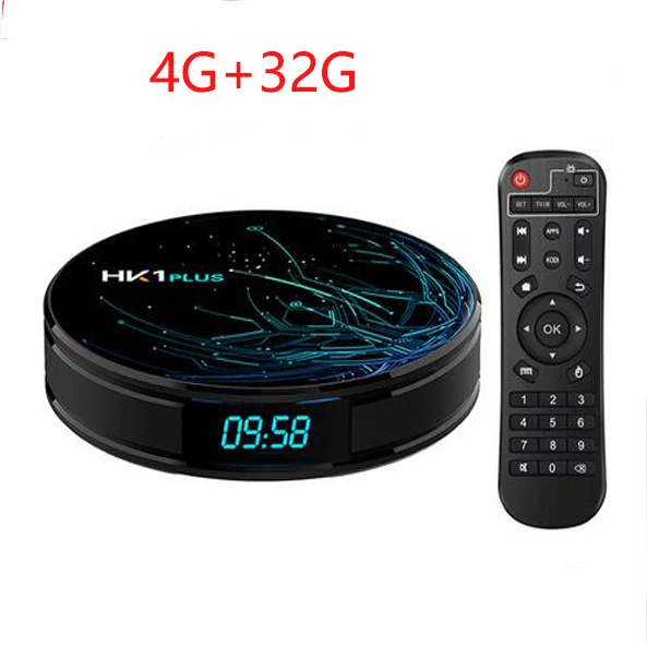 HK1 плюс Смарт Android 8,1 ТВ коробка 5 шт. 2G/4G/16G/32/64G Amlogic S905X2 LPDDR4 4KHD 2,4 г/с) Wi-Fi 5 ГГц Media Player BT 4,0 Декодер каналов кабельного телевидения - Цвет: 4G 32G