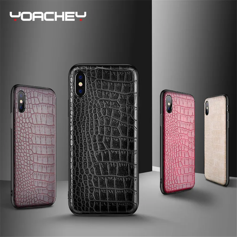 Роскошный 3D чехол из крокодиловой змеиной кожи для телефона iPhone 8 7 6 S Plus винтажный