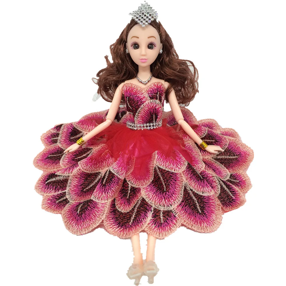 9 шт./лот костюм для танцев платье-кукла с цветами кружевные платья куклы Барби 1/6
