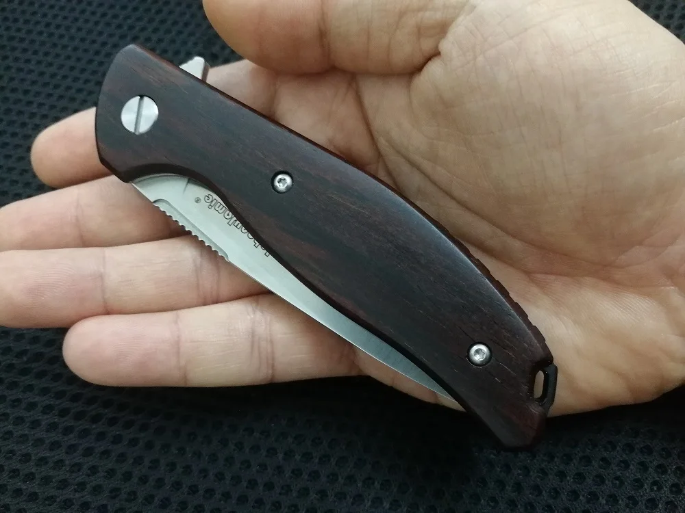 JohnnyJamie Speedball Mini F3 3,3" 100 г Тактический шарикоподшипник Флиппер складной нож D2 лезвие деревянная ручка тактический нож для повседневного использования s