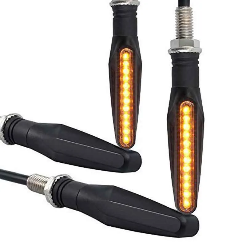 

2PCS Universal Flowing Waterproof Motorcycle Motorbike LED Turn Signal Indicator Amber Light for Motorcycle