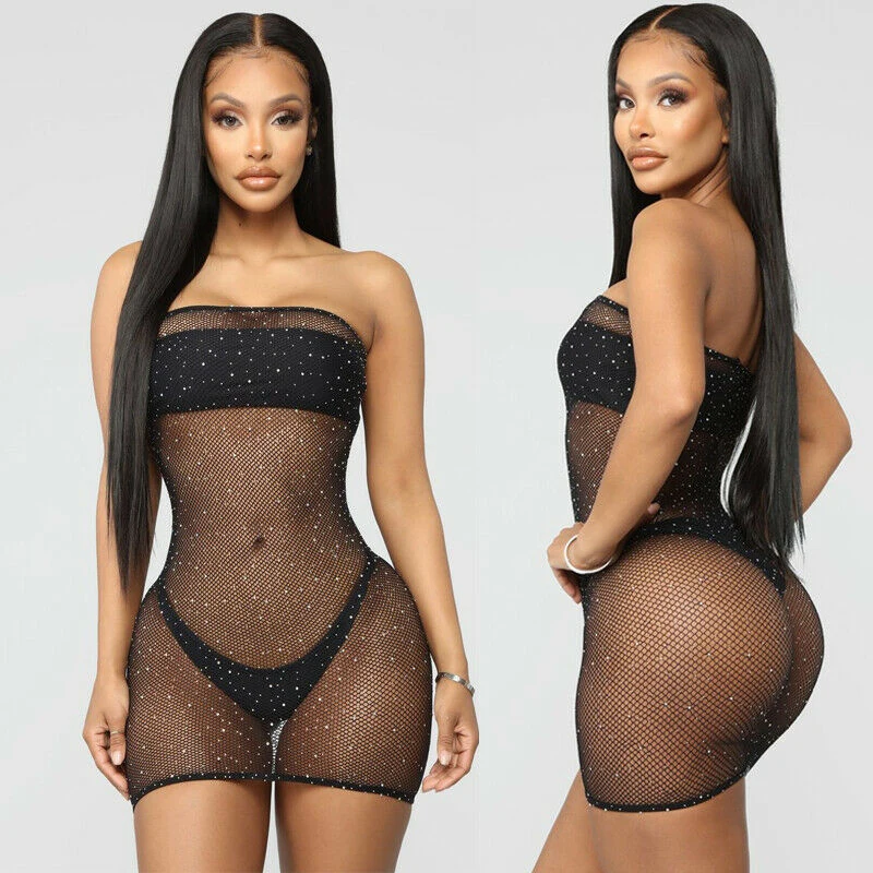2019 Летняя женская сексуальная накидка на бикини сетчатый прозрачный купальник в