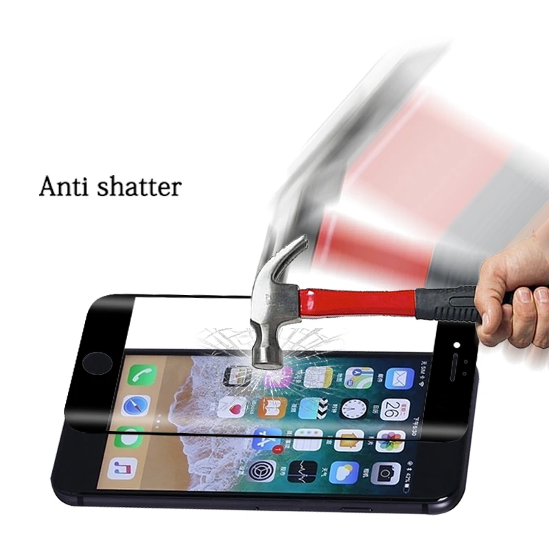 5D полное покрытие закругленные края стеклянная пленка для iphone 8 plus A1864 A1879 A1898 5