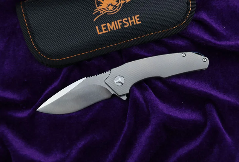 LEMIFSHE F76 Флиппер складной нож VG10 лезвие титановый подшипник 3D Ручка Кемпинг Охота Открытый фрукты Ножи EDC инструменты