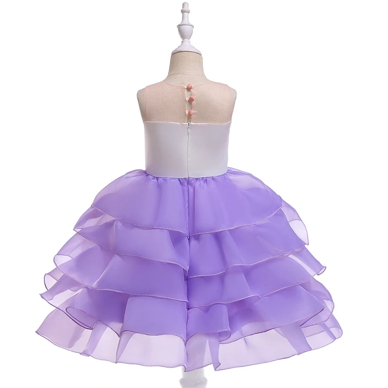 Коллекция 2019 года детское платье нарядное принцессы для девочек на день рождения