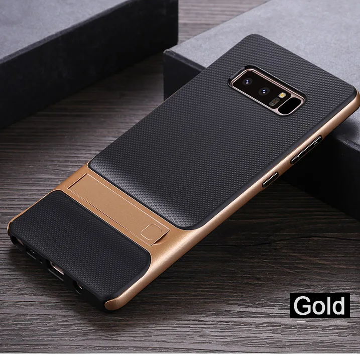 Золотой CAPSSICUM NOTE8 Kickstand чехол для samsung Galaxy Note 8 Чехлы 6,3 дюймов PC силиконовый гибкий тонкий гелевый Стенд задняя крышка оболочка - Цвет: Золотой