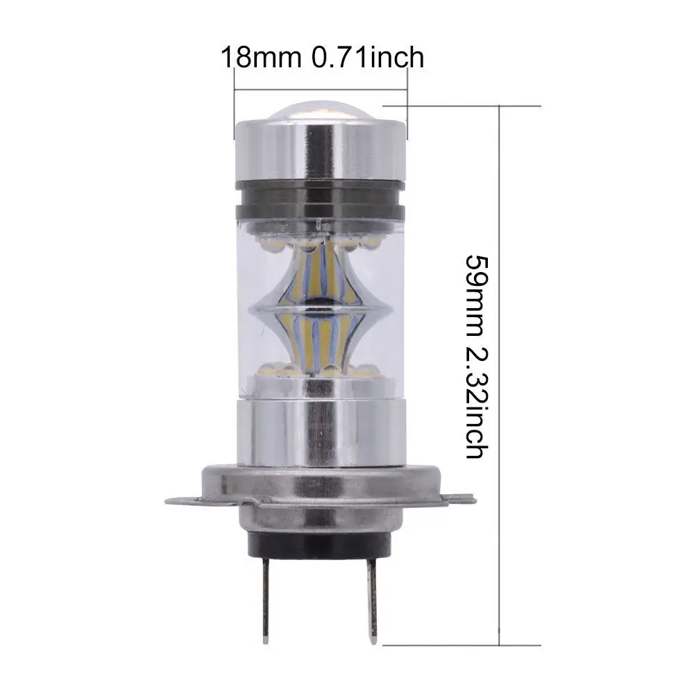 2 шт. супер яркий 12 V 10000 K холодный белый H7 100 W CREE чип светодиодный Противотуманные