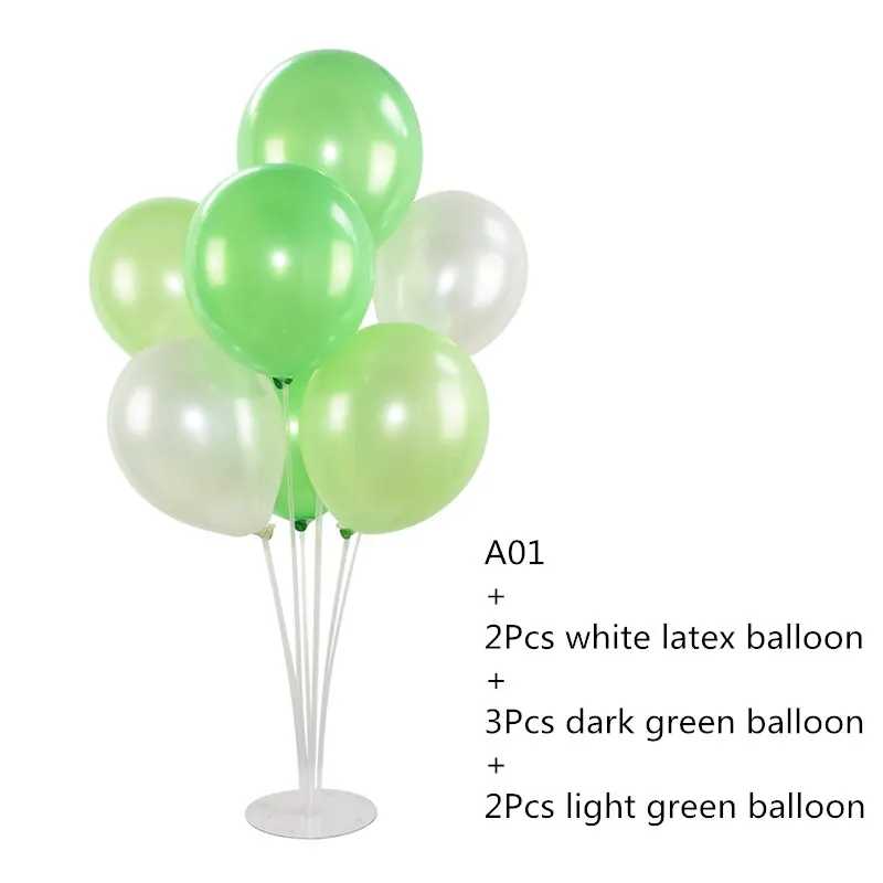 A01 and 7P Ballon 10 70-100 см 7/11 трубки воздушные шары подставка колонна база наклейки держатель шар аксессуары для свадьбы День рождения детский душ вечерние декор стола - Цвет: A01 and 7P Ballon 10