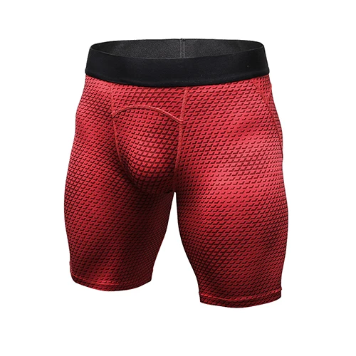 Red Yuerlian/Мощный быстро сухой тренажерный зал Спортивные Леггинсы Crossfit Для мужчин шорты футбольные штаны компрессионная одежда для бега Tight Running Short - Цвет: Red