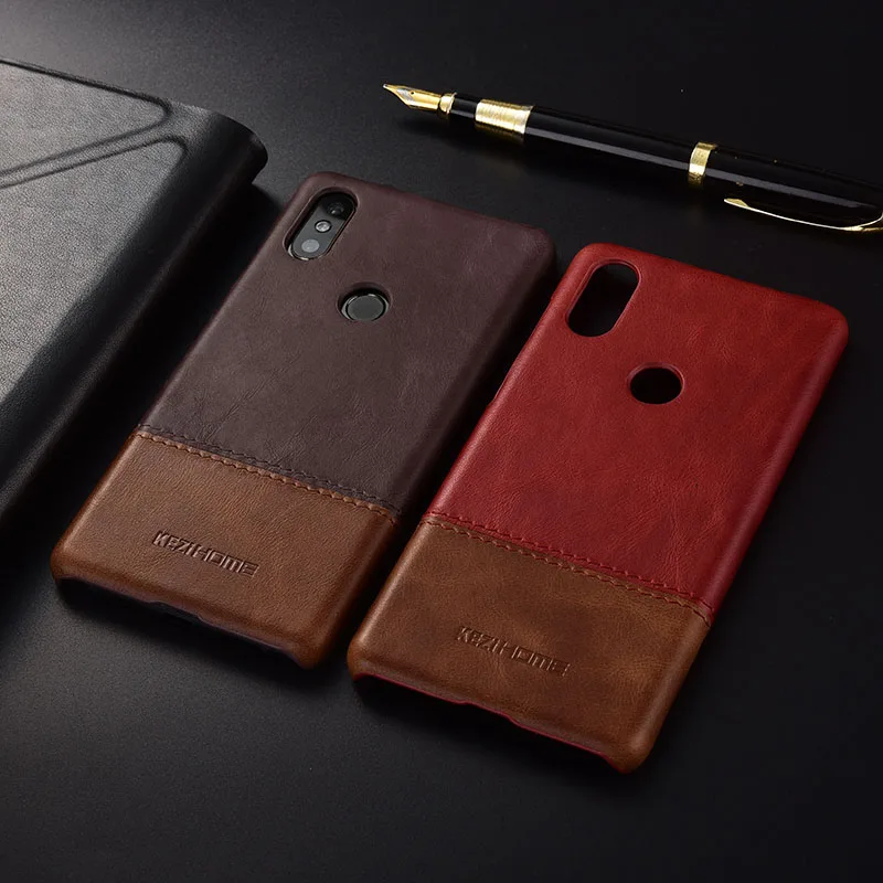 Для Xiaomi Mi Mix 2S Чехол Жесткий для задняя крышка тонкий из натуральной кожи с