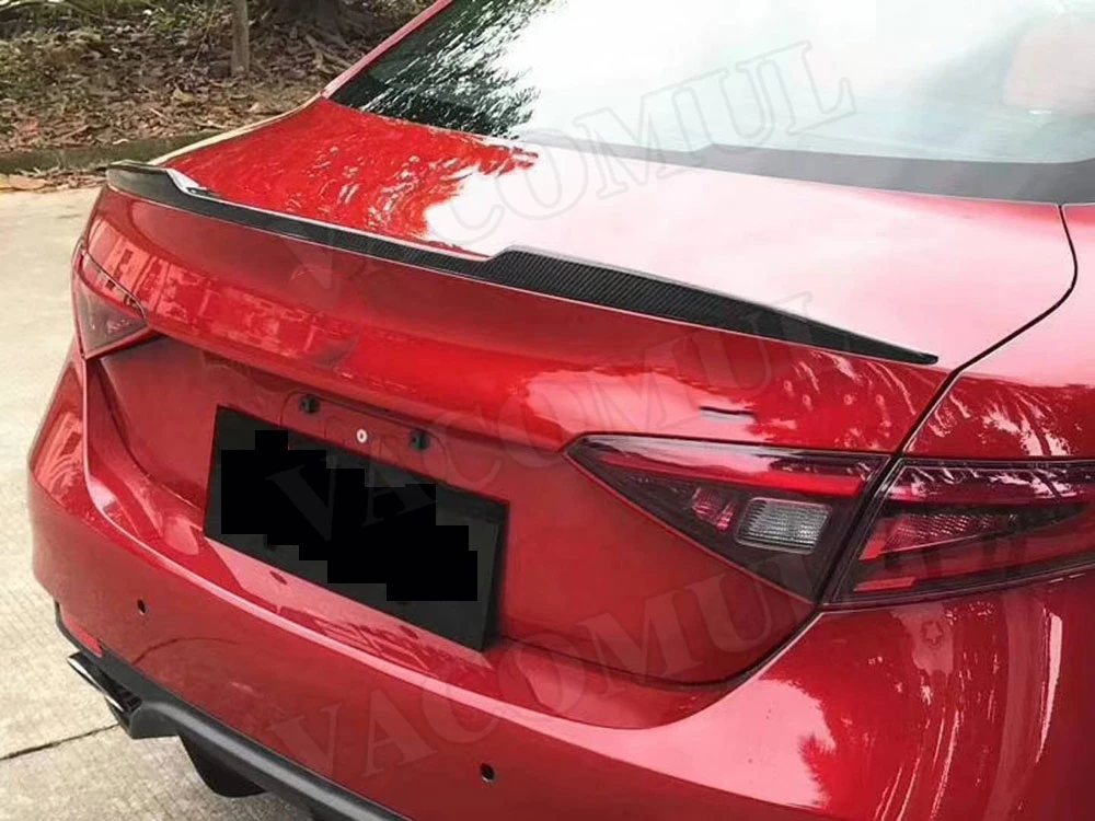 Задний спойлер из углеродного волокна для Alfa Romeo Giulia- QV стиль багажника загрузки утка спойлер для автомобиля стиль