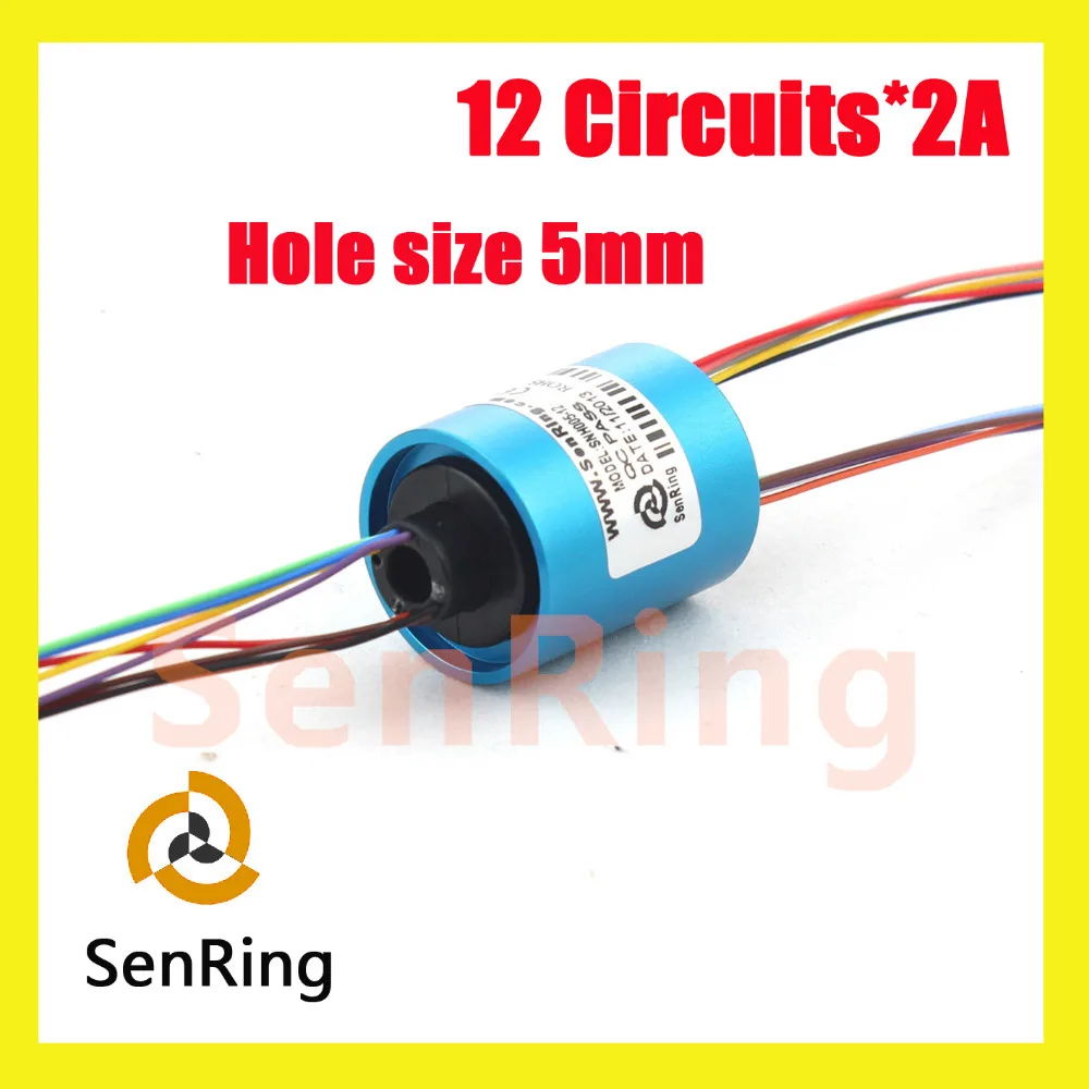 

Проводное кольцо Senring U-типа, мини-отверстие, размер 5 мм, 12 цепей/проводов, контактное контактное кольцо капсулы без фланца