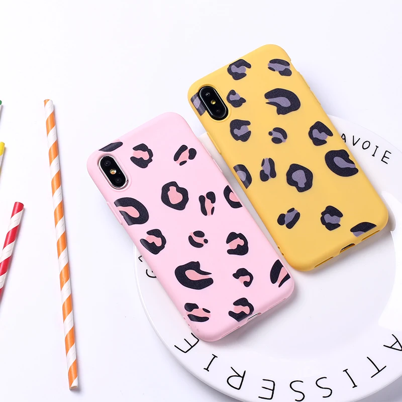 Мягкий силиконовый чехол с леопардовым принтом для iPhone 11Pro 7 7Plus 6 6S 12 8 8Plus X XS
