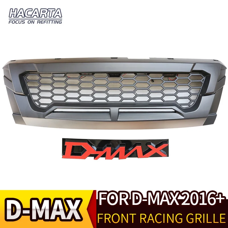 Матовая Черная решетка радиатора для ISUZU DMAX D MAX 2016 2018 ABS автомобильные аксессуары