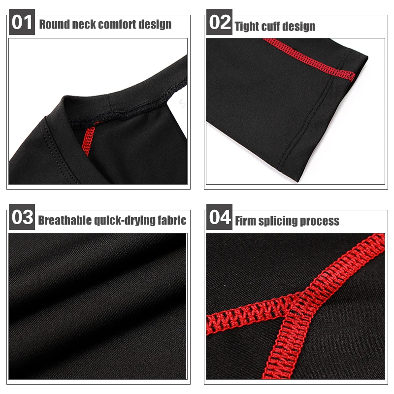 QIANDA Band Мужская футболка для бега Велоспорт базовый слой Спортивное нижнее белье