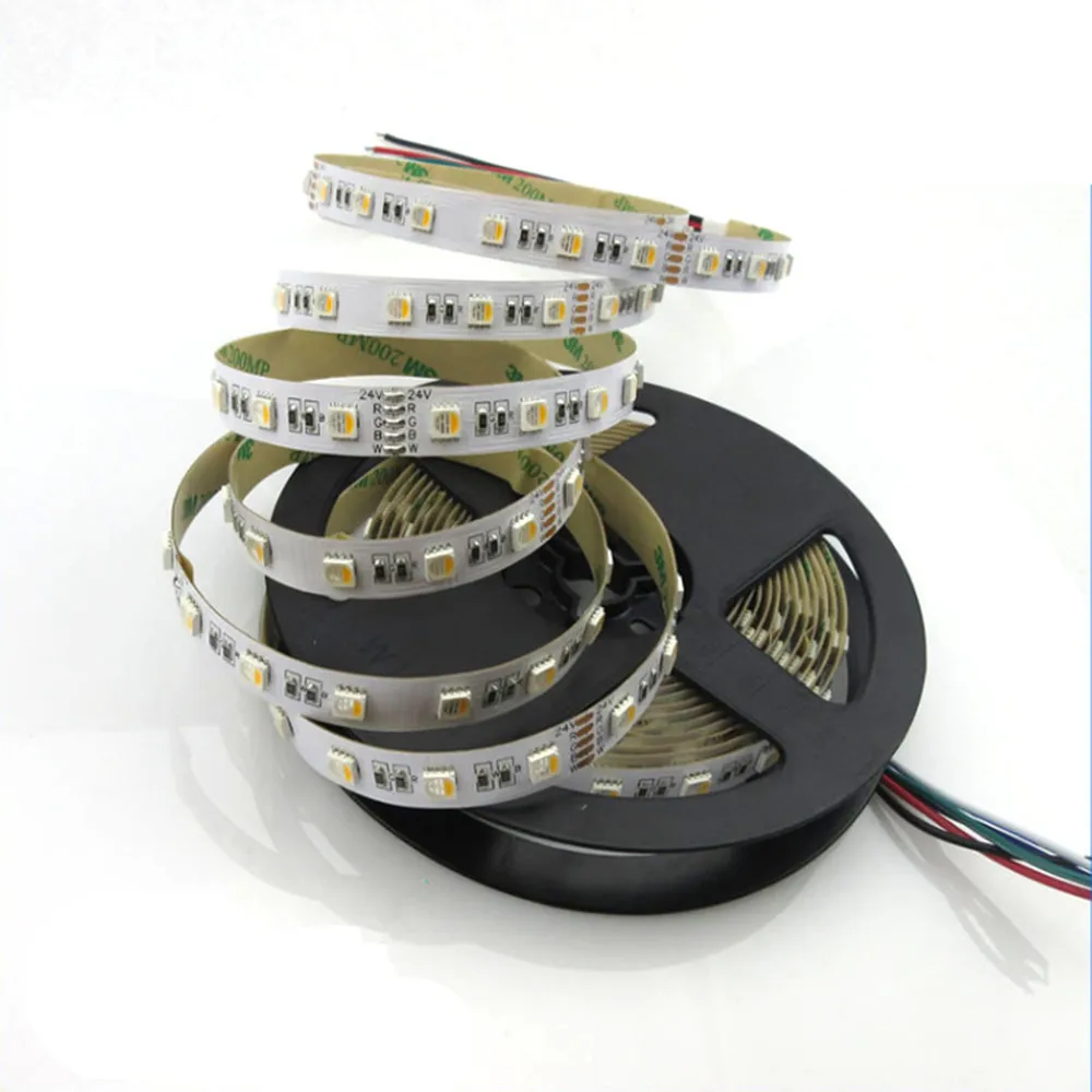 Новая 12 мм Печатная плата RGBW Светодиодная лента 5050 DC12V гибкий свет RGB + белый/RGB