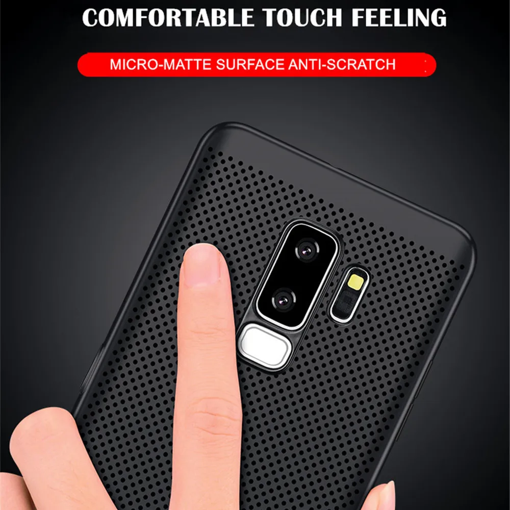 Сетчатый чехол для телефона Samsung Galaxy S5 S6 S7 Edge S8 S9 S10 Plus тонкий термоохлаждающий Note 3