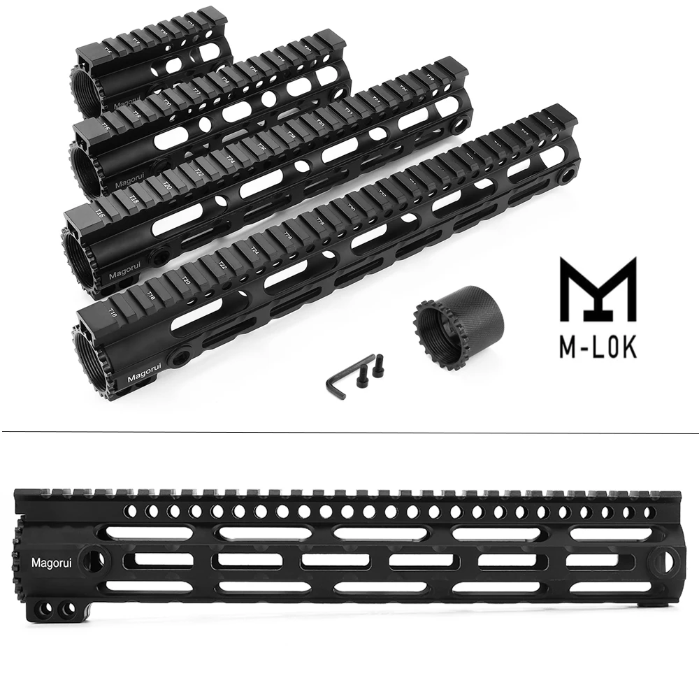

Magorui-Combat Style Ultra-Light M-LOK Handguard Free Float Clamp-on 4 7 10 12 15 inch