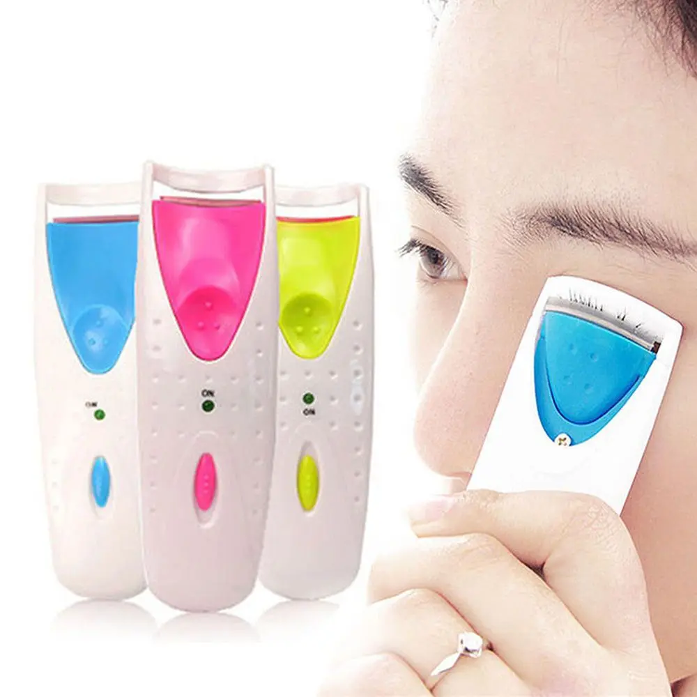 

New Women Makeup Electric Heated Eyelash Curler Long Lasting Eye Lash Perm Heated Eyelashes Clip Recourbe Automatic Tool