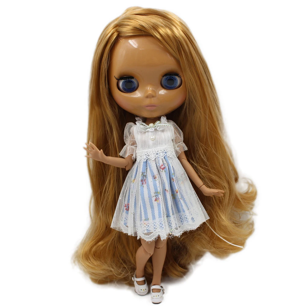 Кукла блайз ICY DBS No.BL331 шарнирная с коричневыми волосами шоколадной кожей 1/6 BJD ob24 - Фото №1
