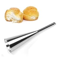 1 pcs stainless steel puffs cake nozzles decorating mouth crowded flowers mouth crowded puffs cream fillings baking tools