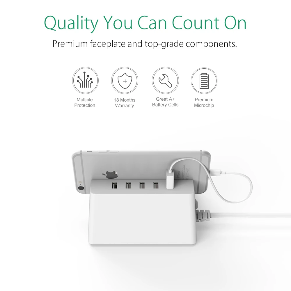 ORICO ODC офисный дом 2 AC штепсельная вилка европейского стандарта с 5 портами USB