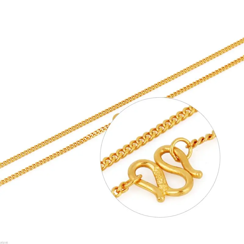Fine Pure 999 24K цепочка из желтого золота женское сплошное ожерелье панцирного