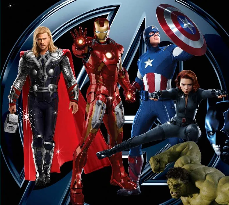 10x10FT Железный человек Халк Капитан Америка щит Мстители Логотип Супер герои