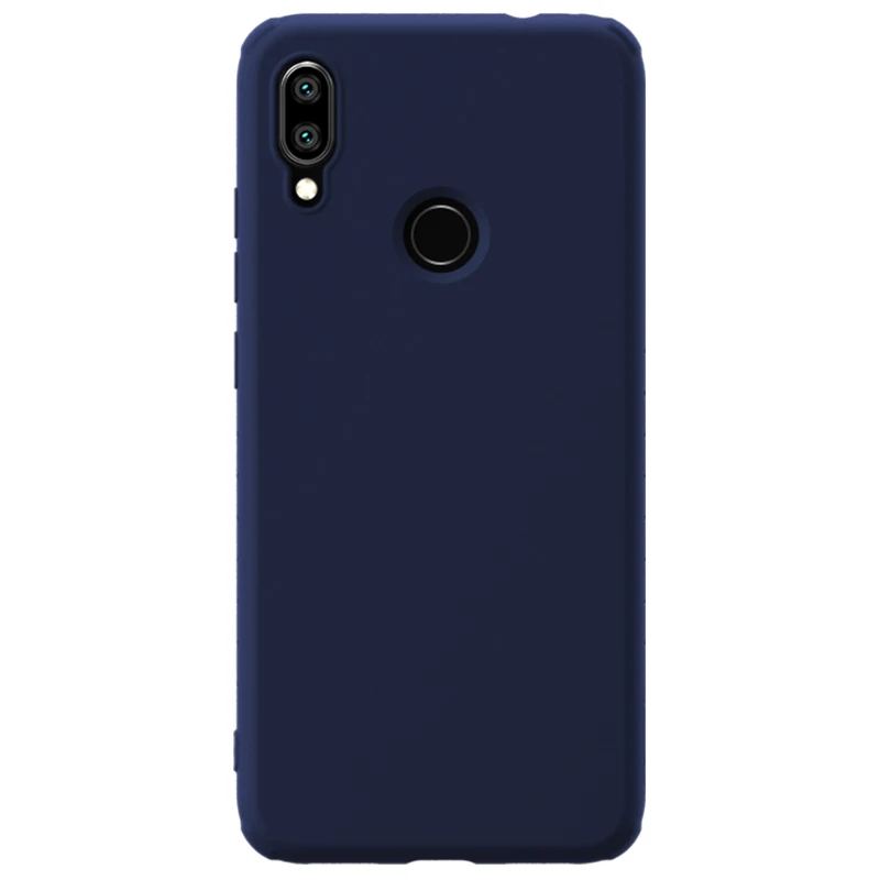 Темно-синий Nillkin прорезиненный Tpu Note 7 Pro Чехол для Xiaomi Redmi Note 7 Чехол жидкий силикон мягкая сенсорная задняя крышка Nilkin чехол для телефона - Цвет: Темно-синий