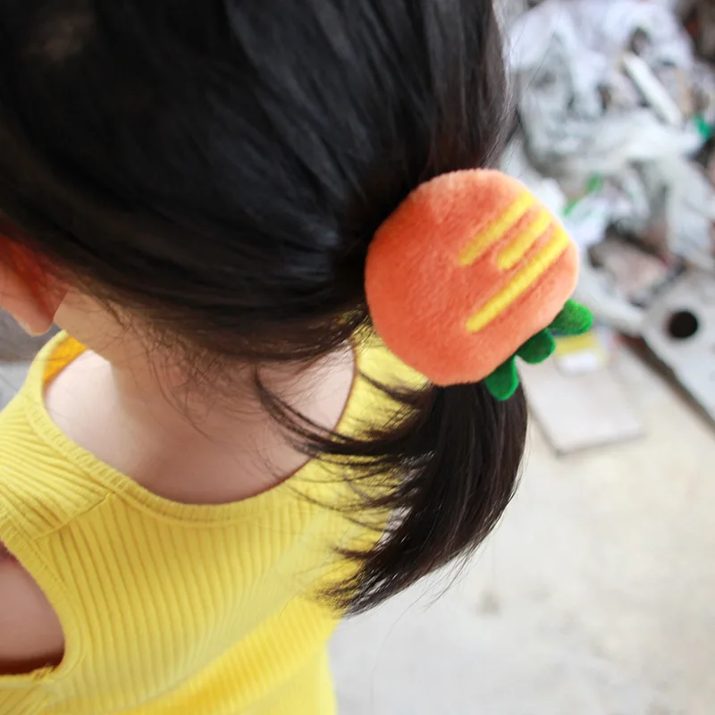 10 шт./упак. мягкая плюшевая морковка эластичная обувь из резинки для волос с