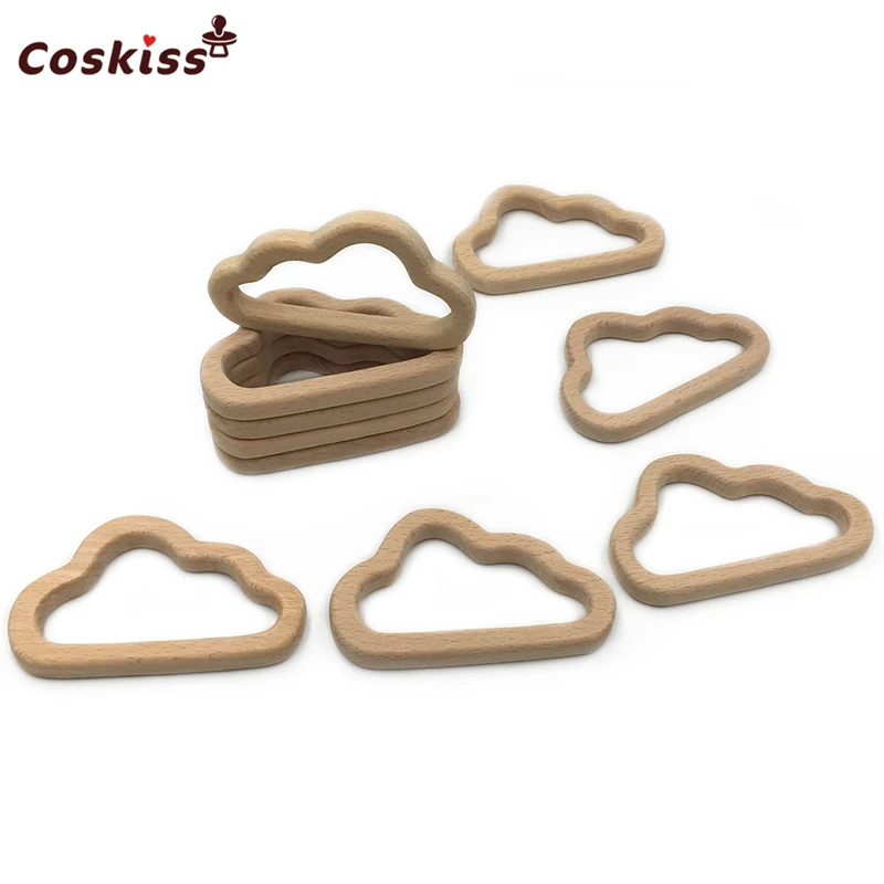 

Organic Baby Teether Wooden Oblique Cloud Teether Natural Teething Grasping Toy Baby Shower Gift Toddler Teether Newborn Gift