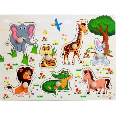 A3027 Детские игрушки Монтессори Деревянные головоломки/ручной захват доска раннего образования головоломки игрушки мультфильм автомобиль/Морские животные головоломки Детский подарок - Цвет: A3027