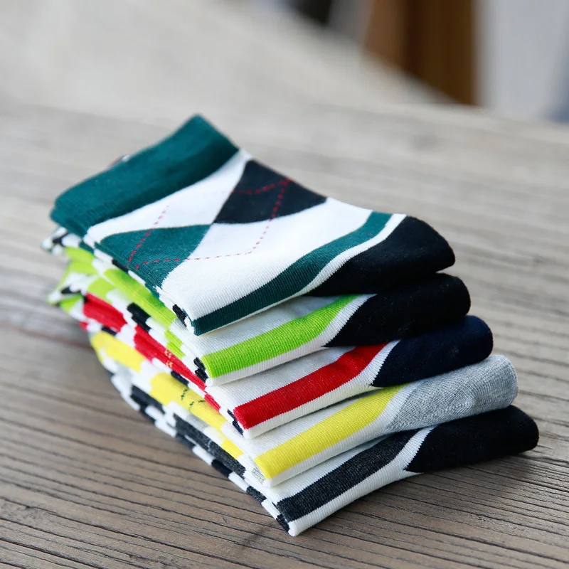 10 Пар/лот Любовь весной качество горячей мужской моды удобный хлопок полосатый