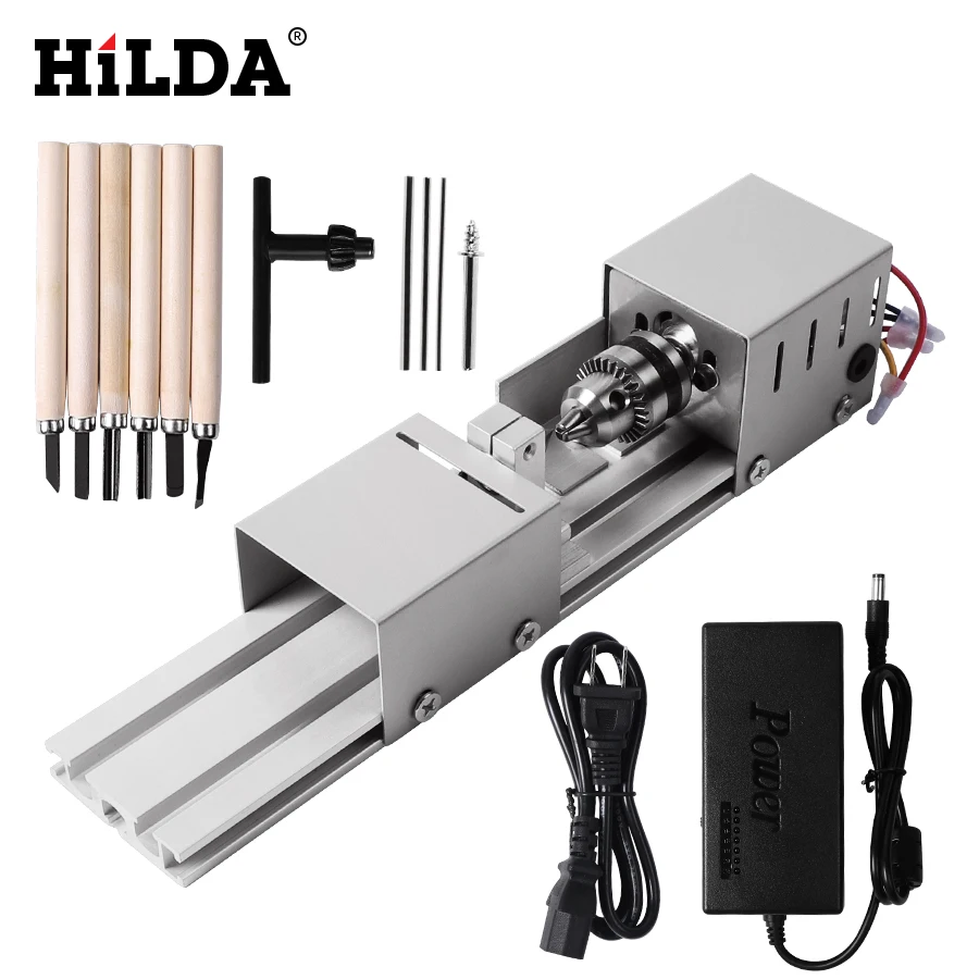 HILDA мини-токарный станок для изготовления бусин, деревообрабатывающий DIY токарный станок для полировки, роторный инструмент для резки и полировки