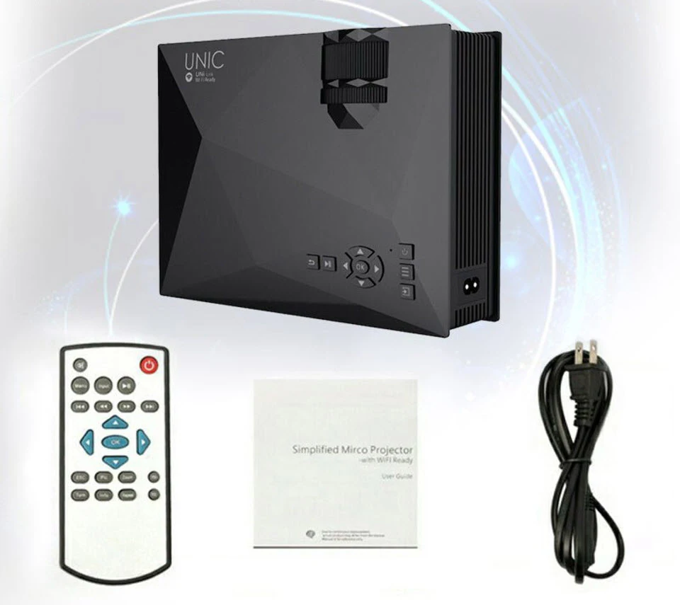Оригинальный новый обновленный UNIC UC68 Full HD1800 люмен светодиодный проектор