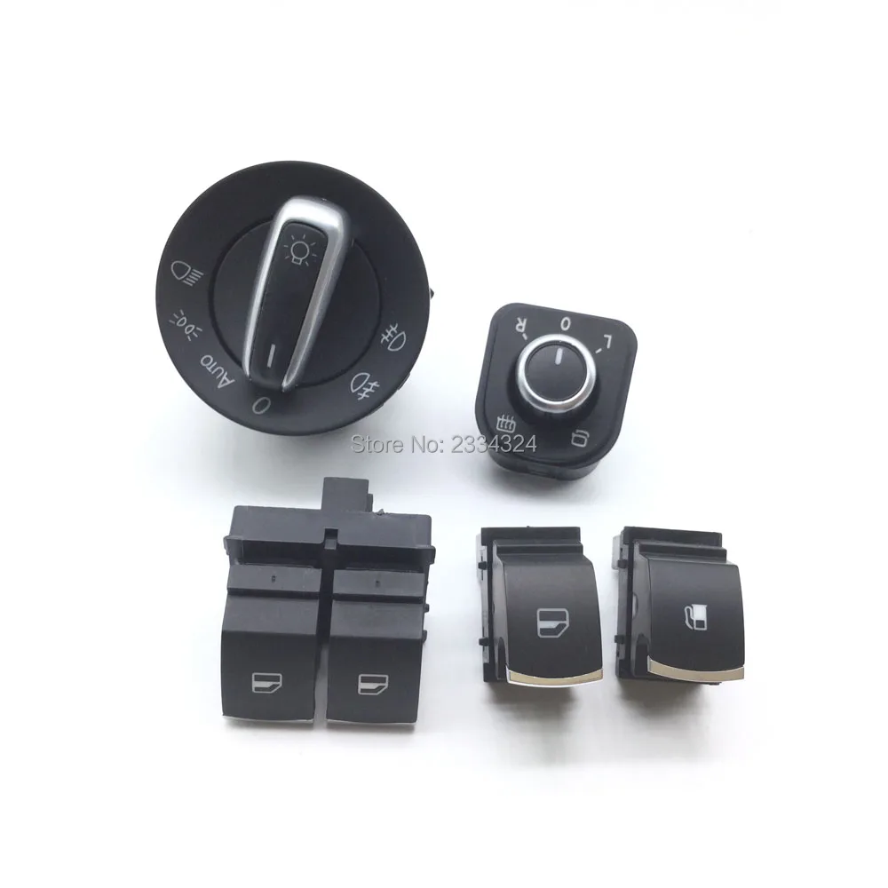

Window Mirror Headlight Door Control Switch For VW Passat B6 Golf MK5 6 R32 GTI MK5 Rabbit Tiguan 5K3959857 1KD959833 5ND941431B