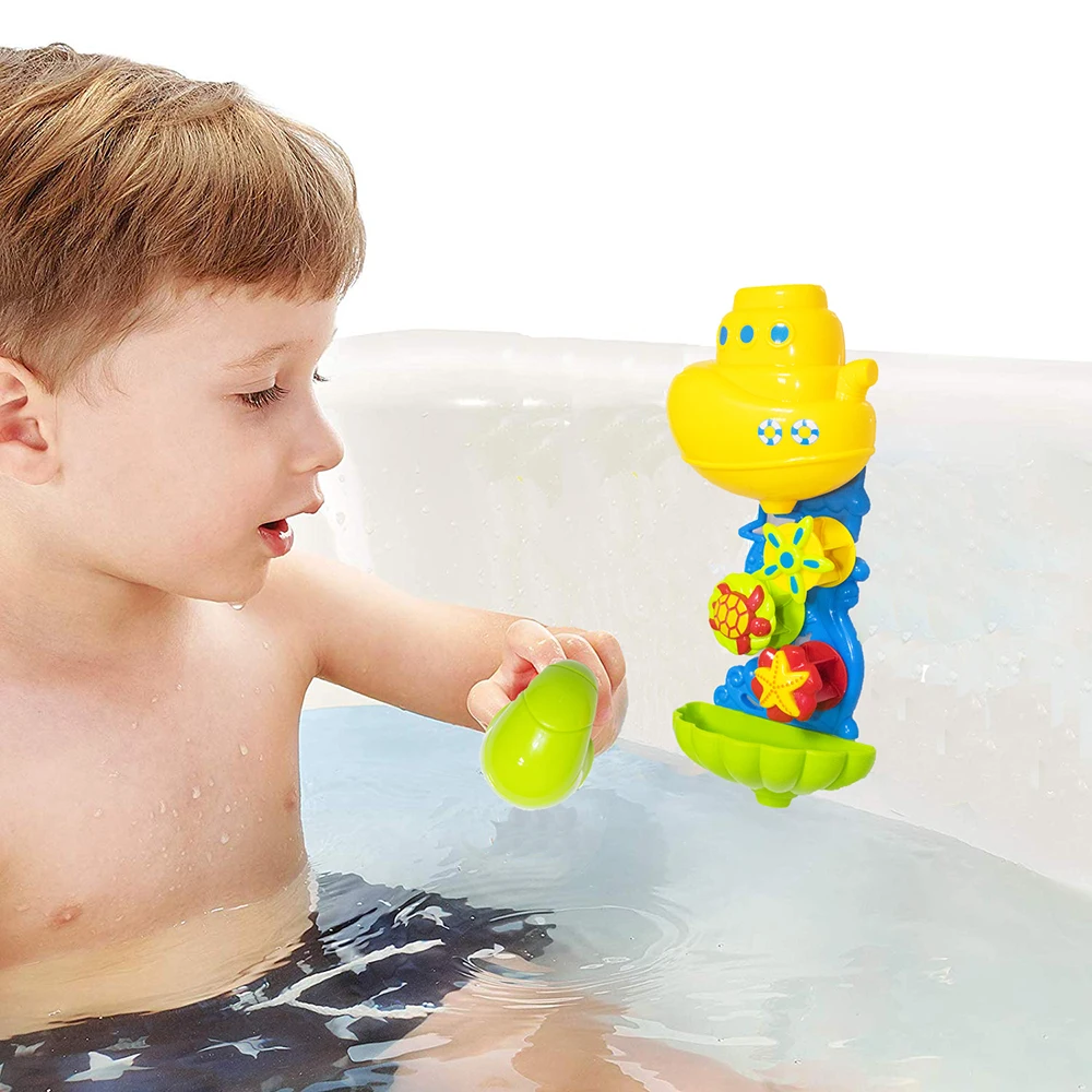 WISHTIME Baby водопад игрушка для ванной водяная станция два присоски ванна забавная