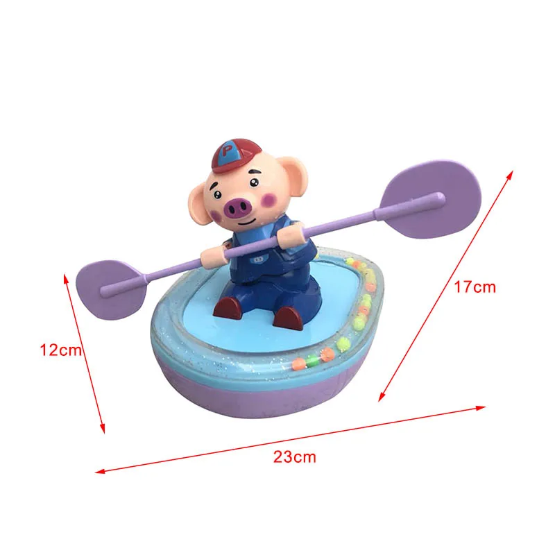 

Pig Rowing Boat Water Floating Wind-up Toy for Baby Kids Bathing Swimming BM88