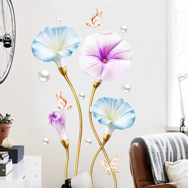 Новинка Настенная Наклейка 5D наклейки HD с надписью morning glory DIY декоративная