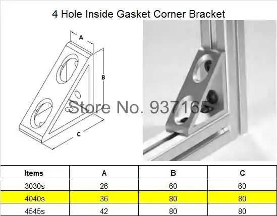 4 отверстия внутренние Угловые L образные кронштейны крепеж круглое отверстие