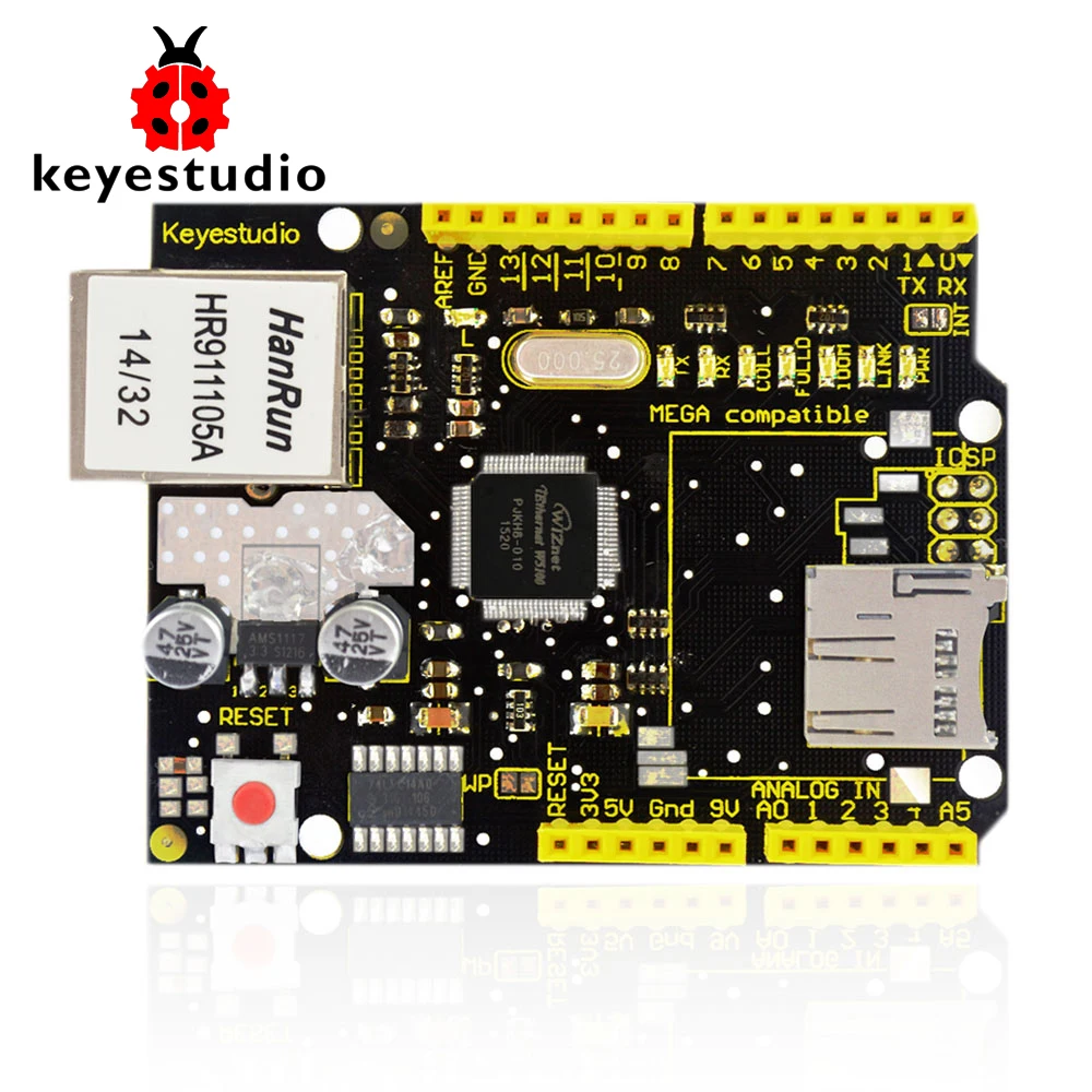 Новинка! Экран Keyestudio W5100 Ethernet для Arduino Mega и UNO R3 | Компьютеры офис