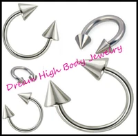 cone horseshoe curved circular barbell horse shoe 16g eyebrow ring bar 316l surgical steel body piercing jewelry various sizes