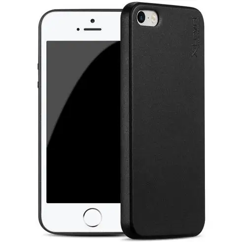 Для iPhone 5 5S SE матовый Силиконовый чехол X-Level Guardian тонкий мягкий матовый чехол из ТПУ для Apple iPhone 5S SE 5 скрабы задняя крышка - Цвет: black