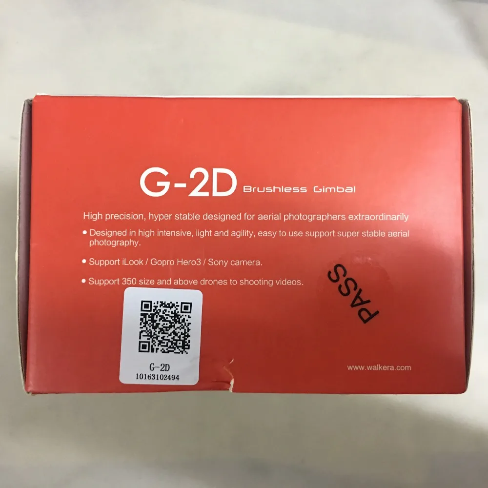 Оригинальная Walkera G-2D из алюминиевого сплава бесщеточная Карданная камера для iLook/Gopro Hero 3/sony камера для QR X350 PTZ