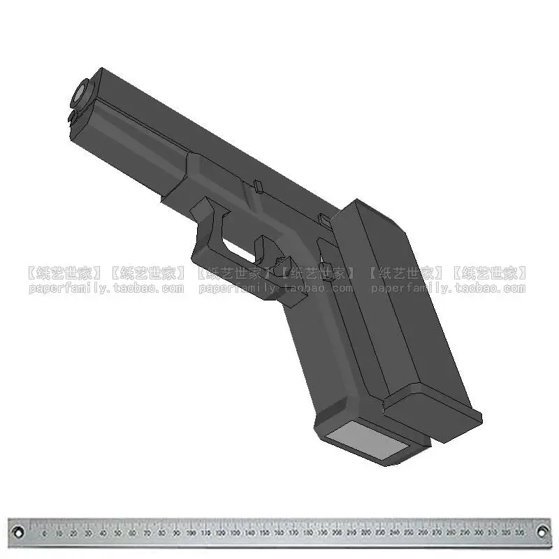 3D бумажная модель 18,2 см сборка Glock 19 пистолет игрушка ручной работы сделай сам обучение и образование реквизит подарок для детей A420