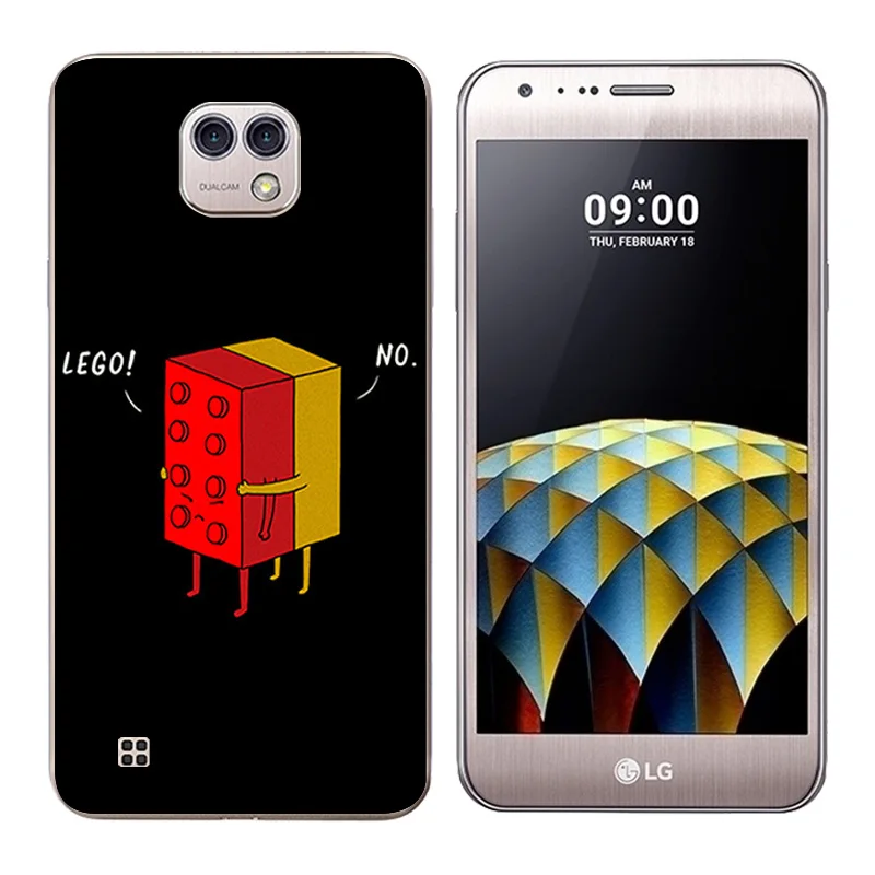 Чехол для LG X Cam K580 5 2 &quot черный силиконовый чехол с буквенным принтом мягкий TPU