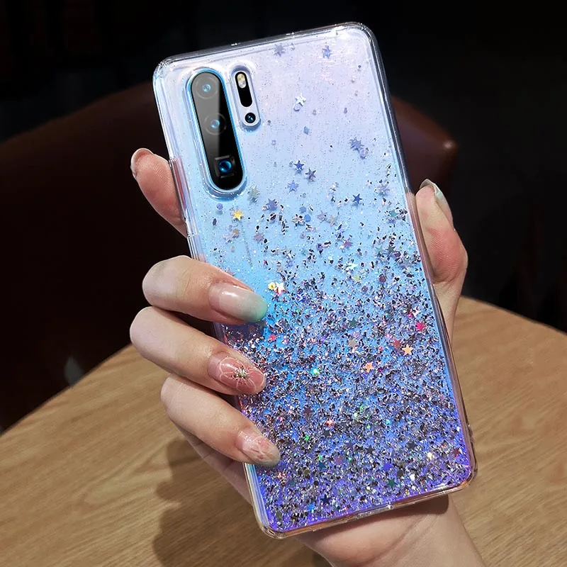 Для Huawei P30 Pro P20lite P9 P8 P10 selfie P smart роскошный блестящий мягкий чехол со звездой для