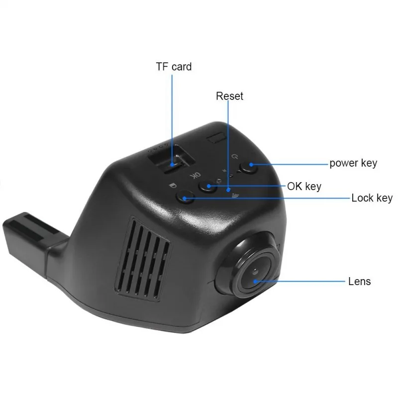 Автомобильный видеорегистратор Full HD 1080P WIFI приложение ночное видение запись