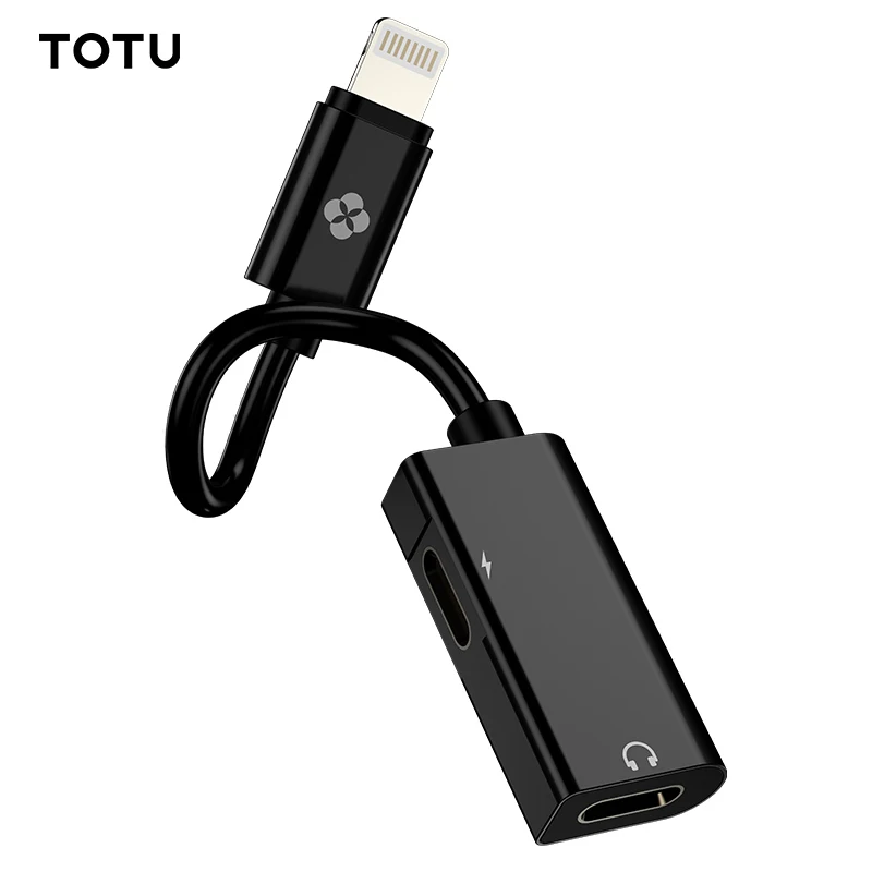 TOTU 1 Poit 2 пары Lightning Женский аудио адаптер кабель наушники зарядный конвертер для