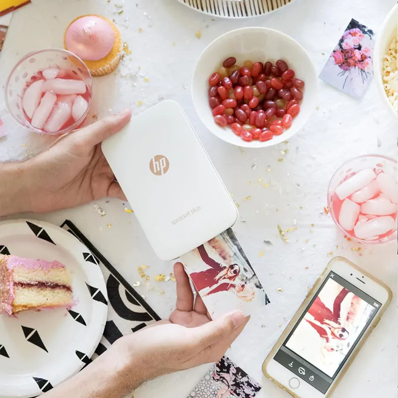 20 листов/коробка фотобумага Zink 5,8*8,7 см(x 3,4 дюйма) для hp Sprocket Plus фотопринтеров портативная печать с липкой основой